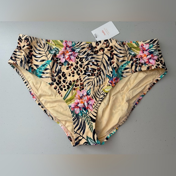 Andie Swim The Bikini Bottom in Palms Tropical Size XXXL Plus Size - Picture 2 of 8
